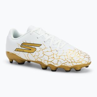 Buty piłkarskie dziecięce SKECHERS Skx_ 1.5 Youth Jr FG white/gold