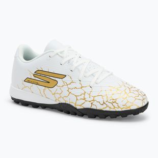 Buty piłkarskie dziecięce SKECHERS Skx_1.5 Youth Jr TF white/gold