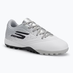 Buty piłkarskie dziecięce SKECHERS Razor 1.5 Youth Jr TF white/silver