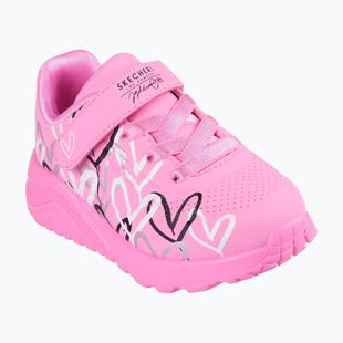 Buty dziecięce SKECHERS Uno Lite Love Levitate hot pink/multi