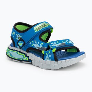 Sandały dziecięce SKECHERS Mega Splash black/blue/lime