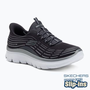 Buty damskie SKECHERS Summits Plus Soft Luster charcoal/silver