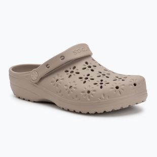 Klapki Crocs Classic Floral Cutout Clog taupe