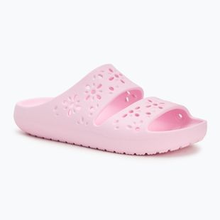 Klapki Crocs Classic Floral Cutout Sandal pink milk