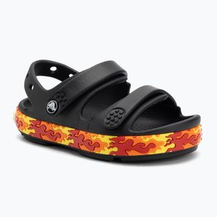 Sandały dziecięce Crocs Crocband Cruiser Flames black