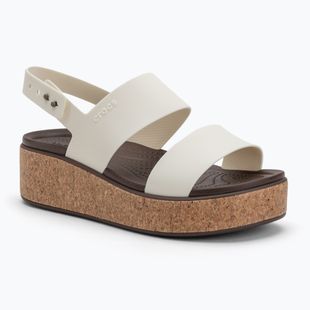Sandały damskie Crocs Brooklyn Cork Low Wedge chalk