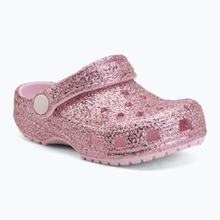 Klapki dziecięce Crocs Classic Chunky Glitter 211940 pink milk
