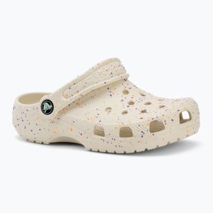 Klapki dziecięce Crocs Classic Glow Paint Splatter summit white/multi