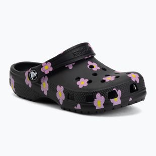 Klapki dziecięce Crocs Classic Flower black