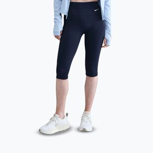 Legginsy damskie Nike One High Waisted Capri midnight navy/white