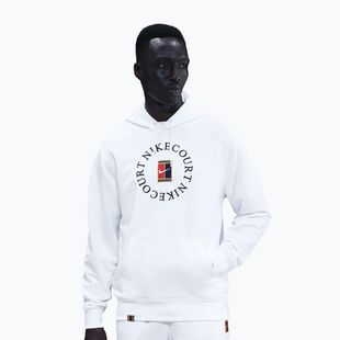 Bluza tenisowa męska Nike Court Dri-Fit Heritage French Terry Hoodie white/black