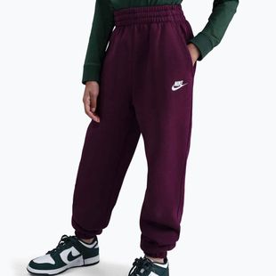 Spodnie dziecięce Nike Sportswear Club Fleece bordeaux/bordeaux/white