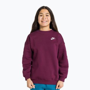 Bluza dziecięca Nike Sportswear Club Fleece bordeaux/white