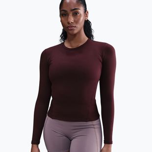 Longsleeve damski Nike One Fitted Dri-Fit burgundy crush/white