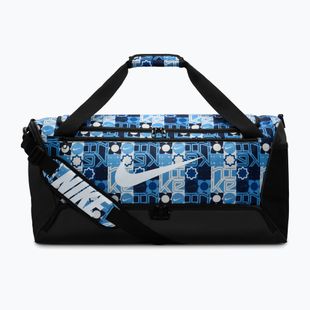 Torba treningowa Nike Brasilia 9.5 Aop 60 l university blue/black/white