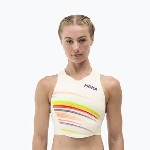 Top treningowy HOKA Race Day Crop alabaster flare