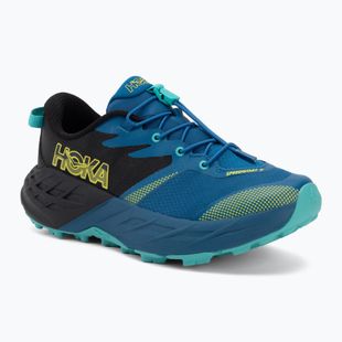 Buty do biegania dziecięce HOKA Speedgoat 7 black/night glow blue