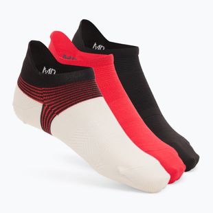 Skarpety męskie Under Armour Dry Run Lite No Show 3 pary stone/racer red/reflective