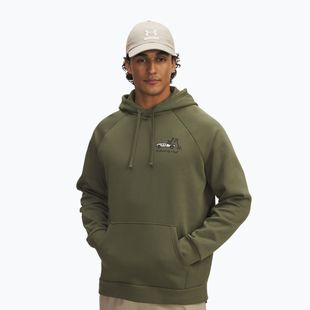 Bluza męska Under Armour Rival Fleece HBR Logo Hoodie marine od green/stone