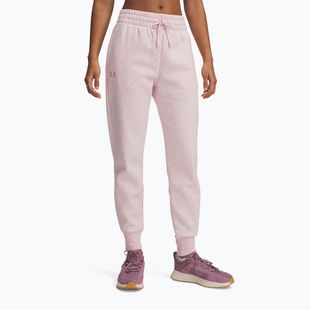 Spodnie damskie Under Armour Rival Fleece prime pink light heather/prime pink
