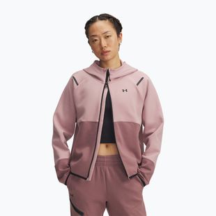 Bluza damska Under Armour Unstoppable Fleece HZ tourmaline pink/maroon mist/black