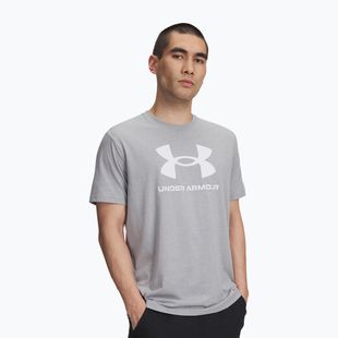 Koszulka męska Under Armour Sportstyle Logo Update steel light heather/white
