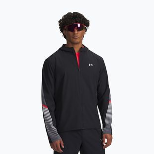 Kurtka do biegania męska Under Armour Velociti Storm Hooded black/castlerock/reflective