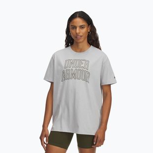 Koszulka treningowa damska Under Armour Rival Campus mod gray light heather/expedition green