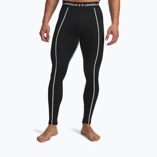 Legginsy męskie Under Armour Cold Weather Grid  black/white/white