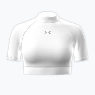 Koszulka treningowa damska Under Armour HeatGear Crop Mock white/halo gray