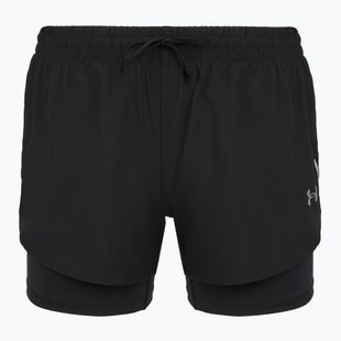 Spodenki do biegania damskie Under Armour Velociti Pro 4" 2N1 ultimate black/ultimate black/ultimate black