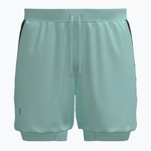 Spodenki do biegania męskie Under Armour Launch 5" 2IN1 refresh mint/castlerock