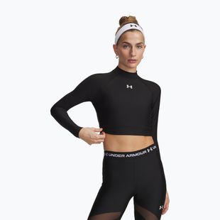 Longsleeve treningowy damski Under Armour HeatGear Crop Mock ultimate black/white