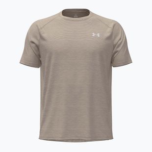 Koszulka treningowa męska Under Armour Tech Textured timberwolf taupe/white