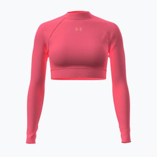 Longsleeve treningowy damski Under Armour HeatGear Crop Mock bittersweet pink/posh pink