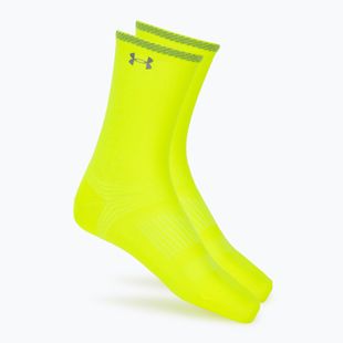 Skarpety Under Armour Velociti Lite Crew high vis yellow/high vis yellow/white