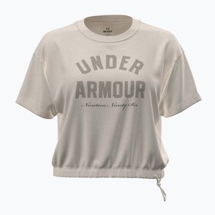 Koszulka treningowa damska Under Armour Bungee Hem Tee summit white/khaki base