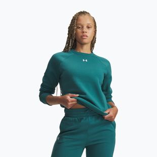 Bluza damska Under Armour Rival Fleece Crew rack green/white