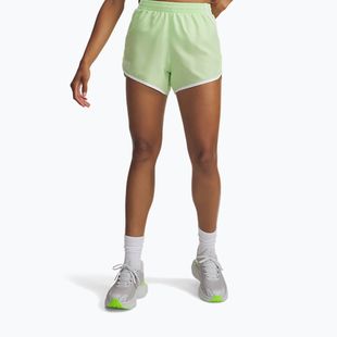 Spodenki do biegania damskie Under Armour Fly By 3" lumos lime/white