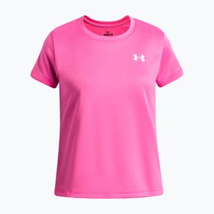 Koszulka treningowa dziecięca Under Armour Tech SSC SS pink frenzy/white