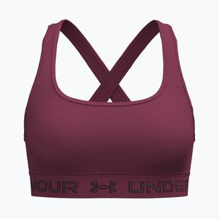 Biustonosz treningowy Under Armour Crossback Mid claret/ox blood