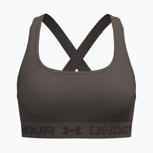 Biustonosz treningowy Under Armour Crossback Mid peppercorn/kona brown