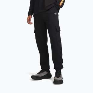 Spodnie męskie Under Armour Rival Fleece Cargo ultimate black/white