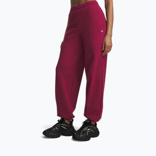 Spodnie damskie Under Armour Icon Fleece Gym Pant claret/white