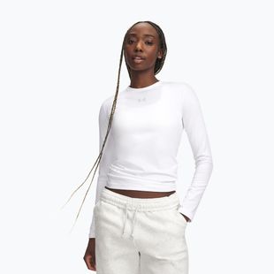 Longsleeve treningowy damski Under Armour ColdGear Crew white/halo gray