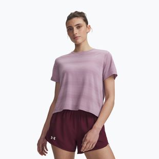 Koszulka do biegania damska Under Armour Velociti SS mauve pink/reflective