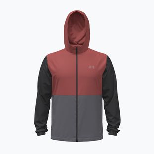 Kurtka do biegania męska Under Armour Velociti Hooded Jacket ultimate black/heritage red/reflective