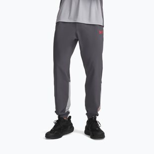 Spodnie treningowe męskie Under Armour Tech Utility Woven Pants castlerock/mod gray/racer red