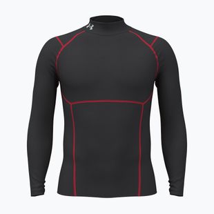 Longsleeve treningowy męski Under Armour Coldgear Elite Comp Mock ultimate black/red/reflective