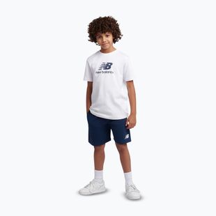 Komplet dziecięcy New Balance Stacked Logo Tee & FT Short nb bright white